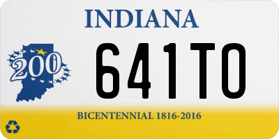IN license plate 641TO