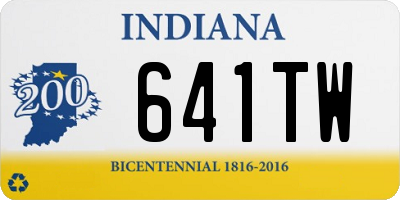 IN license plate 641TW