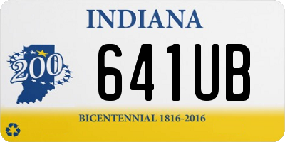 IN license plate 641UB