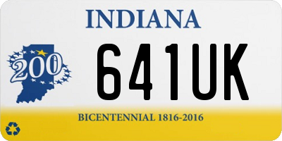 IN license plate 641UK