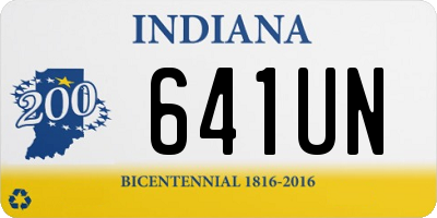 IN license plate 641UN