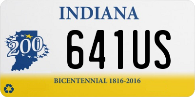 IN license plate 641US