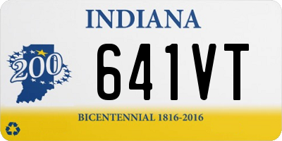 IN license plate 641VT