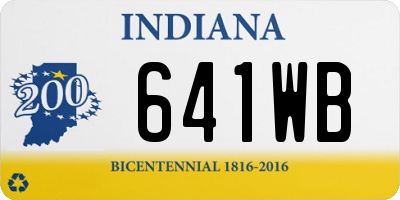 IN license plate 641WB