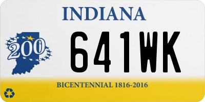 IN license plate 641WK