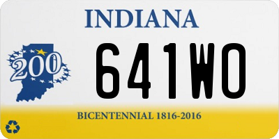 IN license plate 641WO