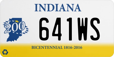 IN license plate 641WS