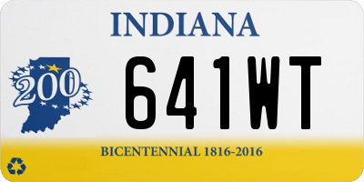 IN license plate 641WT