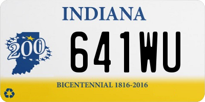 IN license plate 641WU