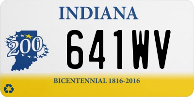 IN license plate 641WV