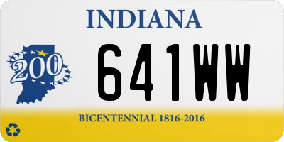 IN license plate 641WW