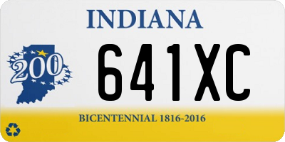 IN license plate 641XC