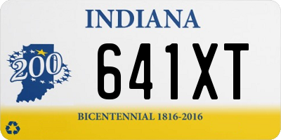 IN license plate 641XT