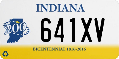 IN license plate 641XV