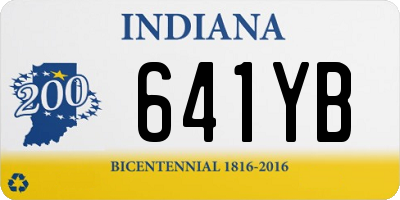 IN license plate 641YB