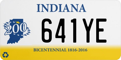 IN license plate 641YE