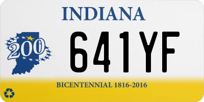 IN license plate 641YF