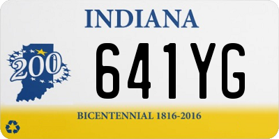 IN license plate 641YG