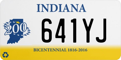 IN license plate 641YJ