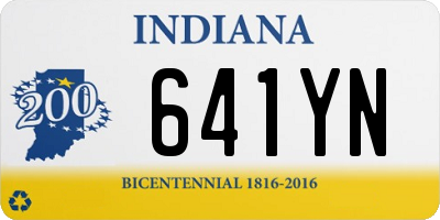 IN license plate 641YN