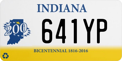 IN license plate 641YP