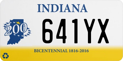 IN license plate 641YX