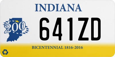 IN license plate 641ZD