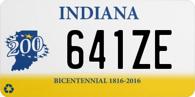 IN license plate 641ZE