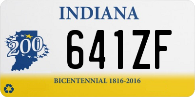 IN license plate 641ZF