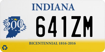 IN license plate 641ZM