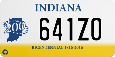 IN license plate 641ZO