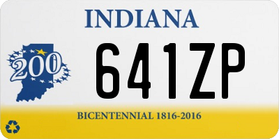 IN license plate 641ZP