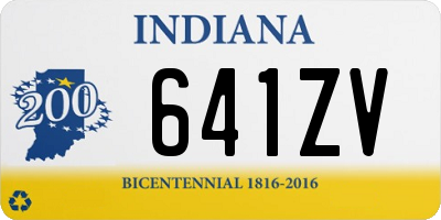 IN license plate 641ZV