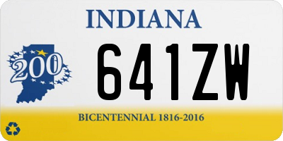 IN license plate 641ZW