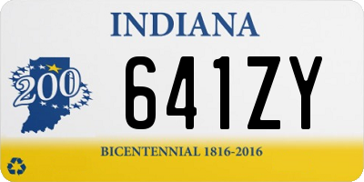 IN license plate 641ZY
