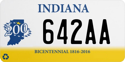 IN license plate 642AA