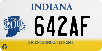 IN license plate 642AF