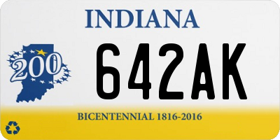 IN license plate 642AK