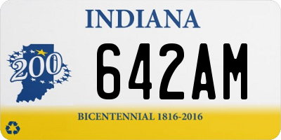 IN license plate 642AM