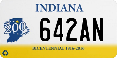 IN license plate 642AN