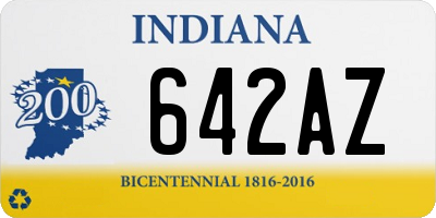 IN license plate 642AZ