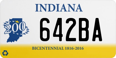 IN license plate 642BA