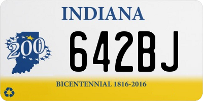 IN license plate 642BJ