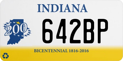 IN license plate 642BP