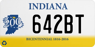 IN license plate 642BT