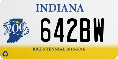 IN license plate 642BW