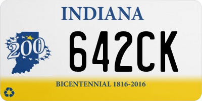 IN license plate 642CK