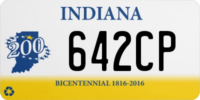 IN license plate 642CP