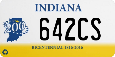 IN license plate 642CS