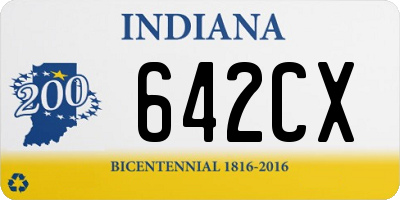 IN license plate 642CX